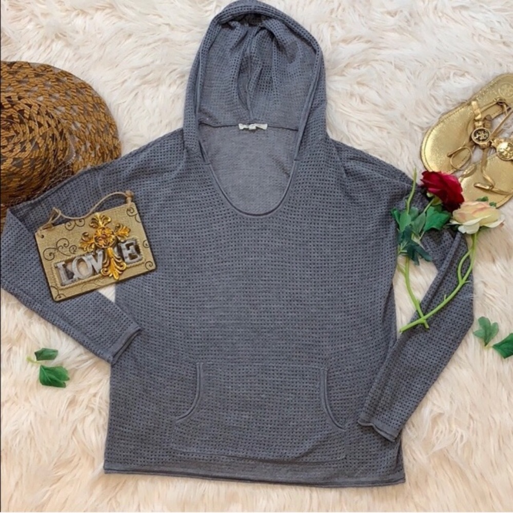 Anthropologie Pure+good hooded sweater, sz S